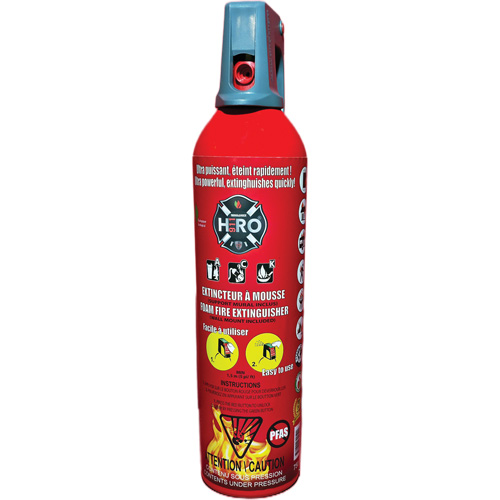Extincteur Hero 911 sans PFAS, ACK, Capacit&eacute; 750 ml Oxymax Inc