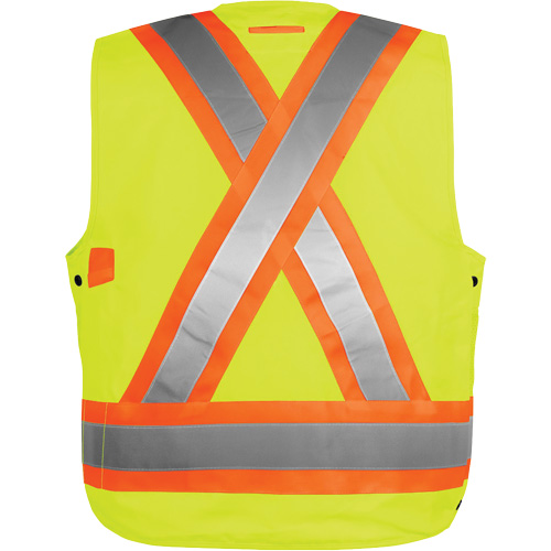 Veste haute visibilit&eacute; pour arpenteur, Orange haute visibilit&eacute;, Petit, Polyester Oxymax Inc