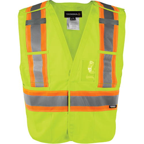 High-Visibility 5-Point Tear Away Vest, High Visibility Orange, Large/X-Large, Polyester Oxymax Inc
