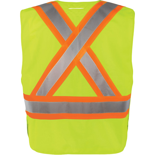 High-Visibility 5-Point Tear Away Vest, High Visibility Orange, Large/X-Large, Polyester Oxymax Inc