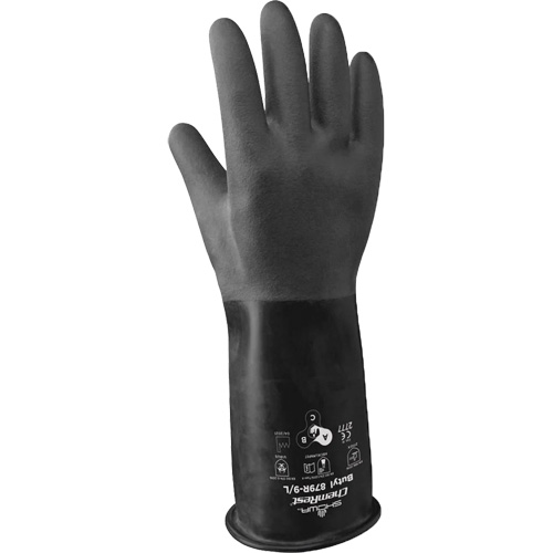 Gants r&eacute;sistants &agrave; l'acide 879R, Taille T-Grand/10, 14" lo, Caoutchouc butyle, 28 mils Oxymax Inc