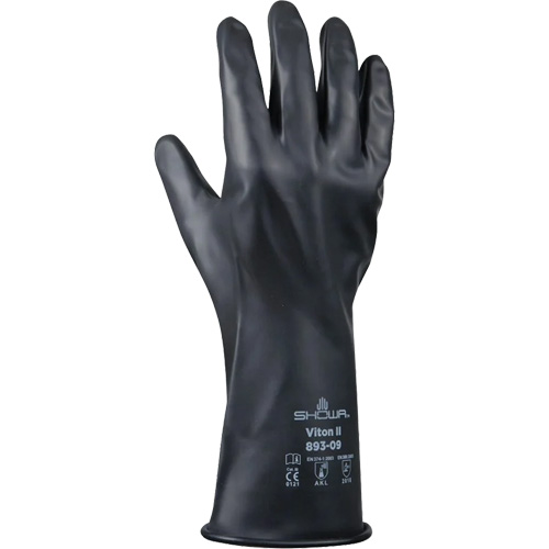893 Chemical & Acid Resistant Gloves, Size Small/7, 12" L, Butyl Rubber/Viton&reg;, 12-mil Oxymax Inc