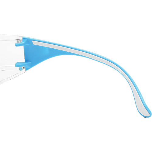 Adapt Lite Blue/White Safety Glasses, Clear Lens, Anti-Fog/Anti-Scratch, ANSI Z87+/Meets/Exceeds CSA Z94.3 Oxymax Inc