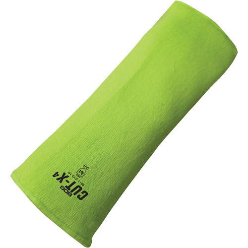 Manchette r&eacute;sistante &agrave; la coupe Cut-X, Fibre de verre/Poly&eacute;thyl&egrave;ne, 10", ASTM ANSI niveau A4, Lime haute visibilit&eacute; Oxymax Inc