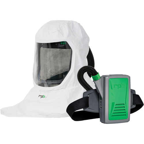 Respirateur T-Link avec casquette, tube de respiration, montage &agrave; la ceinture & APR motoris&eacute; PX5, Cagoule ample & visi&egrave;re, Pile Lithium-ion Oxymax Inc
