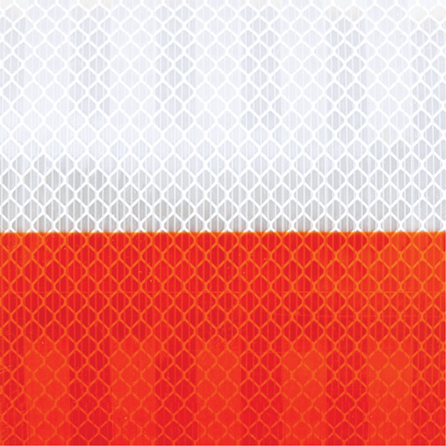 Pellicule souple pour chantiers routiers &agrave; haute intensit&eacute; 382VHIP, 5" la x 150' lo, Orange et blanc Oxymax Inc
