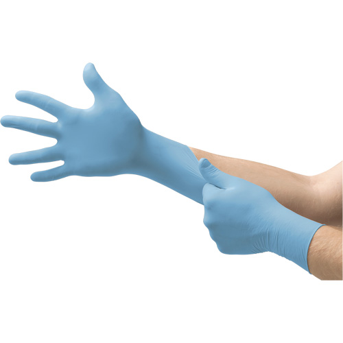 Gants jetables Vesatility 92-134 MICROFLEX, 10/9,5/T-Grand, Nitrile, 2,76-mil/3,94-mil, Sans poudre, Bleu, Classe 2 Oxymax Inc
