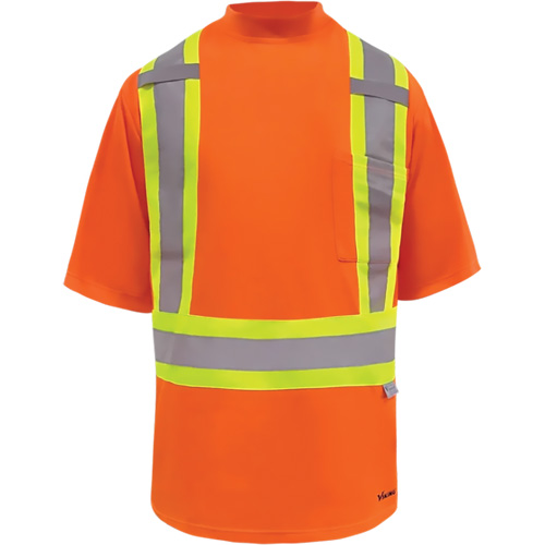 Viking&reg; Safety Bamboo Lined T-shirt, Polyester, Medium, High Visibility Orange Oxymax Inc
