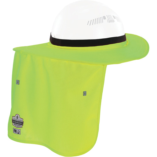 Chill-Its&reg; Lime Green FR Hard Hat Brim with Neck Shade Oxymax Inc