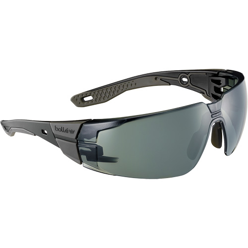 RUSH+ 2.0 M/L Safety Glasses with Black & Grey Frame, Grey/3.0 Lens, Anti-Fog/Anti-Scratch, ANSI Z87+ Oxymax Inc