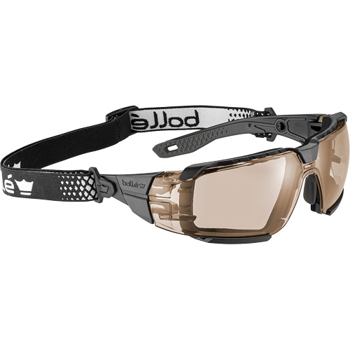 RUSH+ 2.0 XP M/L Safety Glasses with Black & Grey Frame, Copper Lens, Anti-Fog/Anti-Scratch, ANSI Z87+ Oxymax Inc