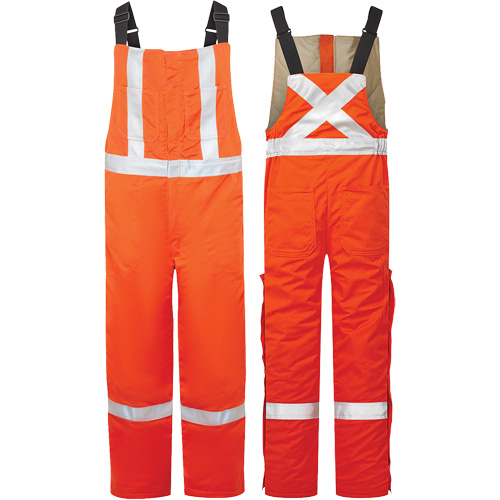 Salopette isol&eacute;e haute visibilit&eacute; de 9 oz Avenger, style 525, Hommes, Grand (grande taille), Orange Oxymax Inc