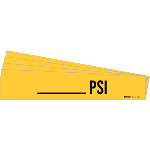 "PSI" Pipe Marker, Self-Adhesive, 2-1/4" H x 14" W, Black on Yellow Oxymax Inc
