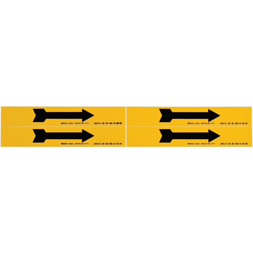 Arrow Pipe Marker, Self-Adhesive, 1-1/8" H x 7" W, Black on Yellow Oxymax Inc