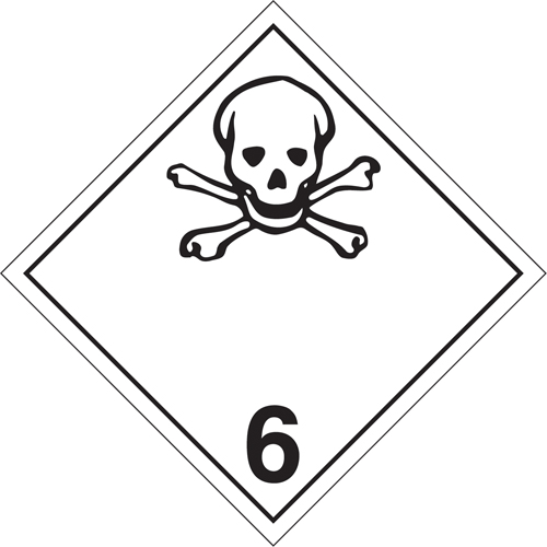 Toxic Materials TDG Placard, Aluminum Oxymax Inc