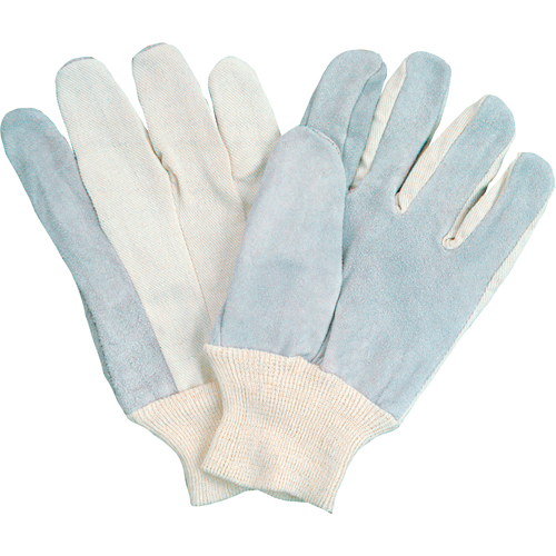 Standard-Duty Full-Index Work Gloves, Large, Split Cowhide Palm Oxymax Inc
