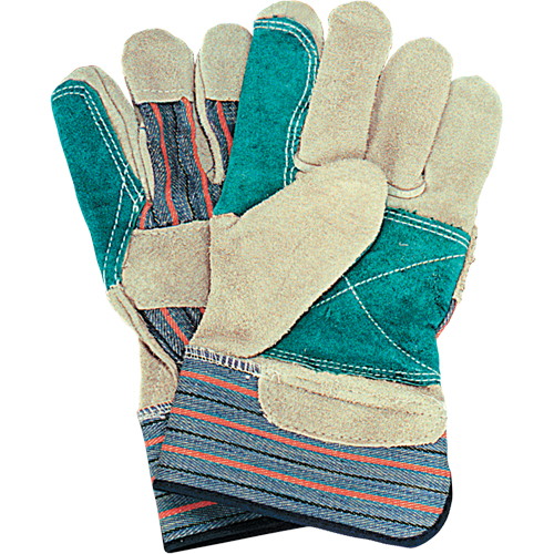 Double-Palm Fitters Gloves, Large, Split Cowhide Palm, Cotton Inner Lining Oxymax Inc