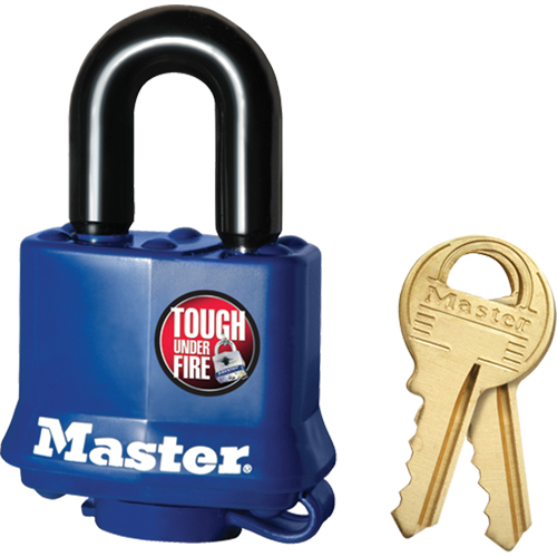 Weather-Resistant Padlock, Keyed Different, Laminated Steel, 1-9/16" Width Oxymax Inc
