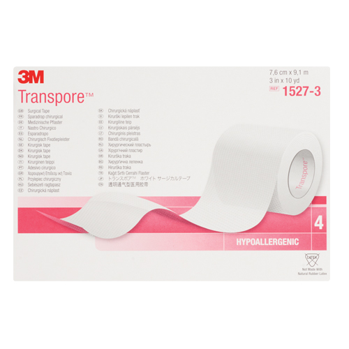 3M Transpore Surgical Tape, Class 1, 30' L x 3" W Oxymax Inc