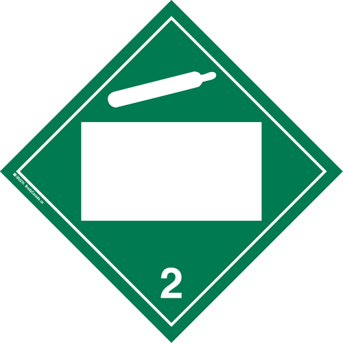 Non-Toxic Gas TDG Placard, Plastic Oxymax Inc