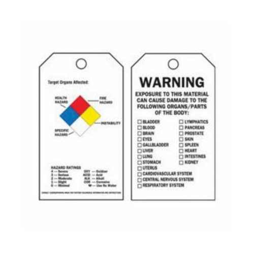 &eacute;tiquettes du droit &agrave; l'information, Polyester, 3" la x 5-3/4" h, Anglais Oxymax Inc