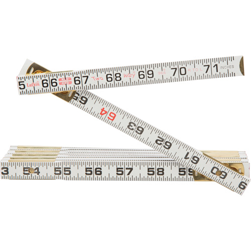 Red End&reg; Two Way&reg; Rule, 6' L, Wood, 1/16" Graduations Oxymax Inc