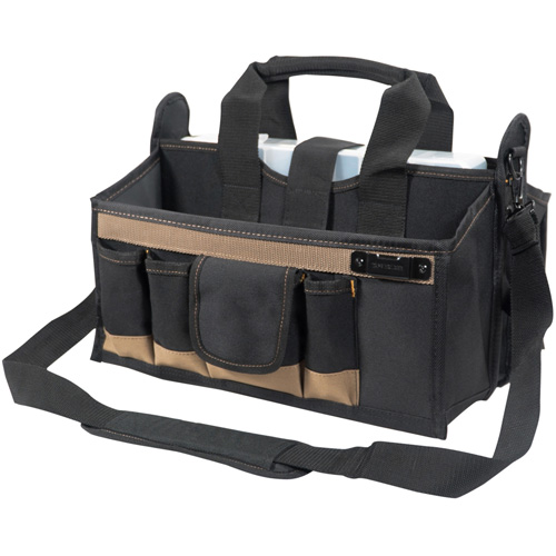Center Tray Tool Bag, Canvas, 16 Pockets, Black Oxymax Inc