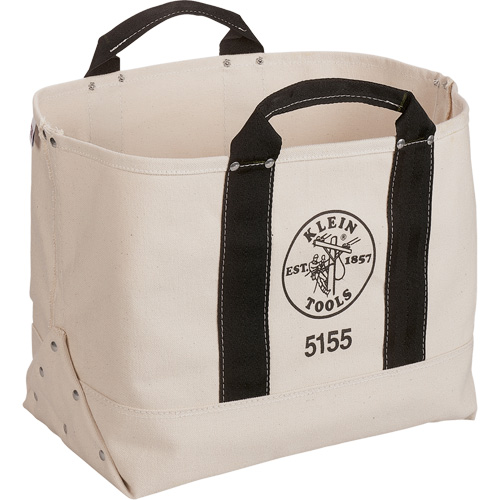 Heavy-Duty 17" Tool Bag, Canvas, 1 Pockets, Beige/Black Oxymax Inc