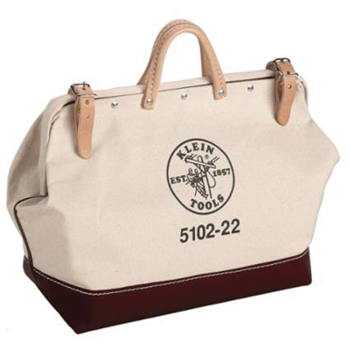 22" Heavy-Duty Tool Bag, Canvas, 1 Pockets, Brown/Natural Oxymax Inc