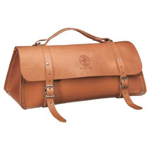 20" Deluxe Leather Bag, Leather, 1 Pockets, Brown Oxymax Inc