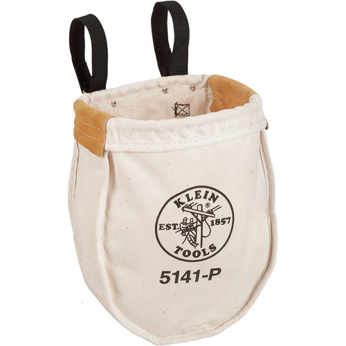 Utility tool Bag with Loop Connection, Canvas, 2 Pockets, Beige/Black Oxymax Inc