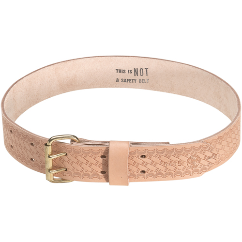 Heavy-Duty Embossed Tool Belt, Leather, Tan Oxymax Inc