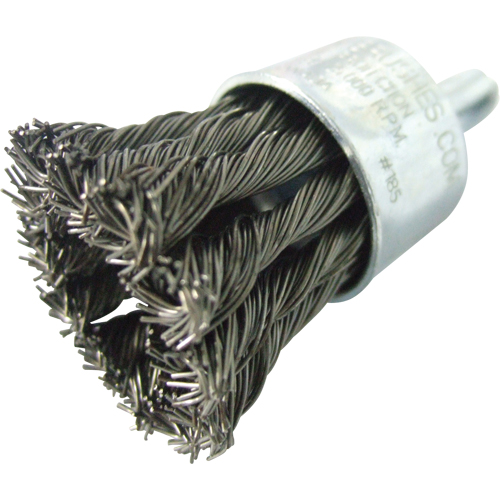 Knotted Wire End Brushes, 1" Dia., 0.020" Wire Dia., 1/4" Shank Oxymax Inc