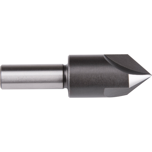 Straight Shank Countersink, 3/8", High Speed Steel, 60° Angle, 3 Flutes Oxymax Inc