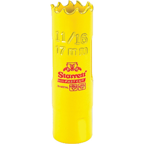 Bi-Metal Holesaw - 11/16", 11/16", 1-5/8" Depth of Cut, Bi-Metal Oxymax Inc
