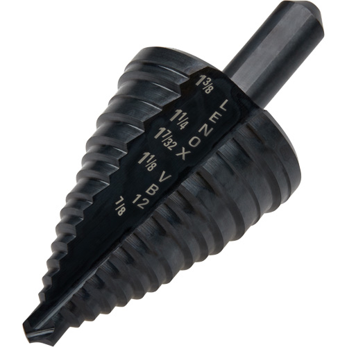 Foret &eacute;tag&eacute; no 12, 7/8" - 1-3/8", Incr&eacute;ments de 3/8", Acier rapide Oxymax Inc