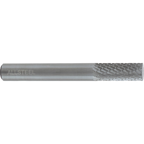 AllSteel Cylindrical Shape Carbide Burr, SA-5, 1/2" Dia., 1/4" Shank, 1" Depth of Cut Oxymax Inc