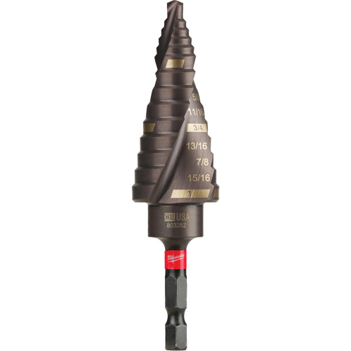 Foret &eacute;tag&eacute; #8 Shockwave Impact Duty, 1/2" - 1", Incr&eacute;ments de 1/16", Titane Oxymax Inc