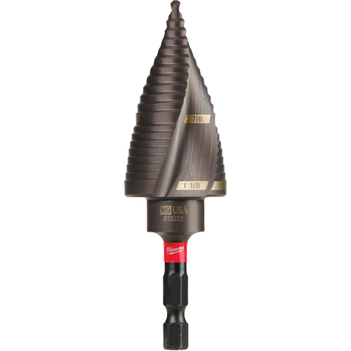 Foret &eacute;tag&eacute; #9 Shockwave Impact Duty, 7/8" - 1-1/8", Incr&eacute;ments de 1/4", Titane Oxymax Inc