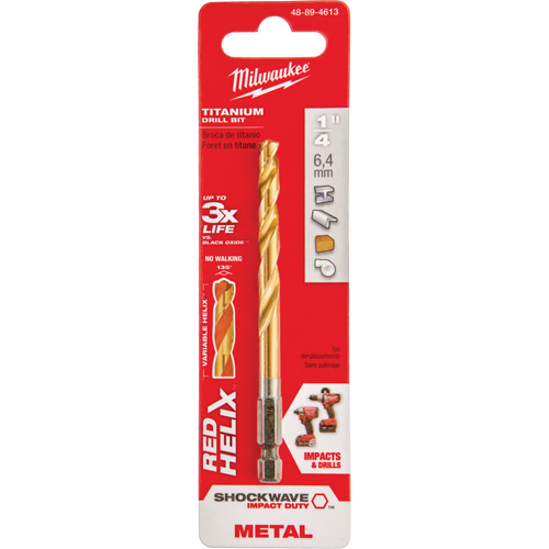 Foret Shockwave, 1/4", Titane, Cannelure 2-15/32", Pointe de 135° Oxymax Inc