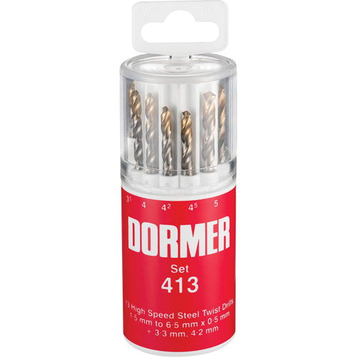 Jobber Drill Bit Set, 13 Pieces, High Speed Steel Oxymax Inc