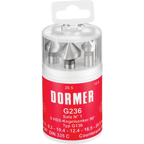 90° Countersink Set, 6 Pieces Oxymax Inc