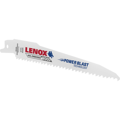 Lame de scie alternative pour le bois, Bim&eacute;tal, 6 Dents par pouce, 6" lo x 3/4" la Oxymax Inc