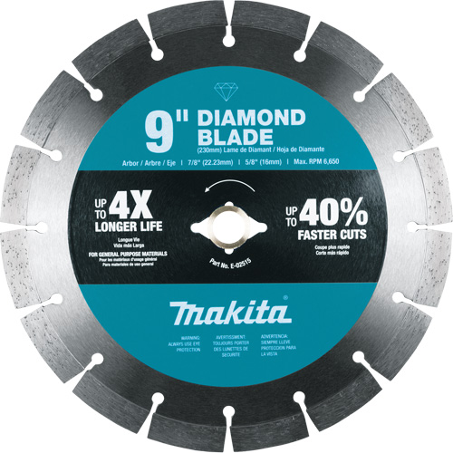 Lame diamant &agrave; bordure segment&eacute;e Oxymax Inc