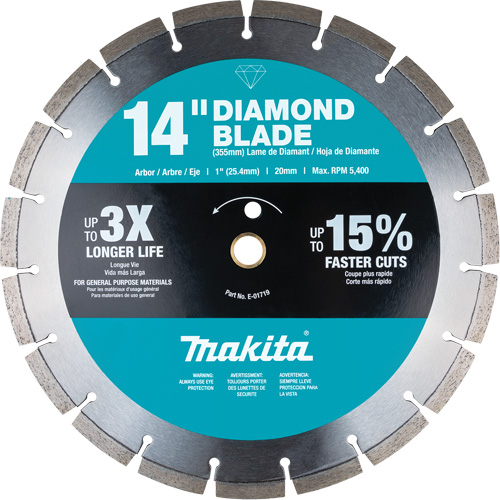 Lame diamant &agrave; bordure segment&eacute;e Oxymax Inc