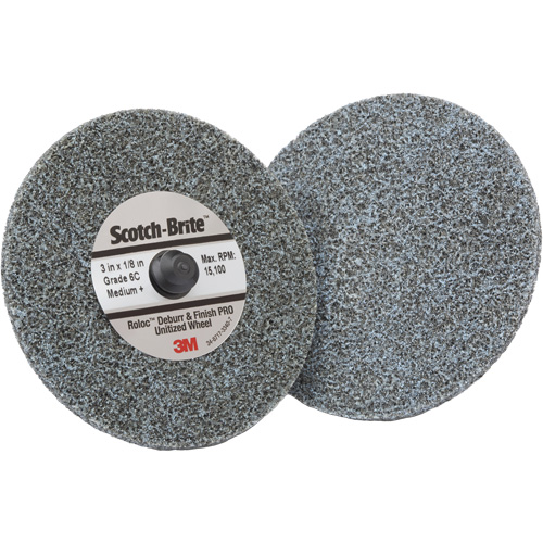 Roloc Deburr & Finish Pro TR Unitized Wheel, 2" x 1/4", Medium Grit, Ceramic Oxymax Inc