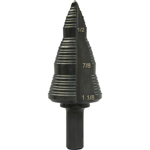 Foret &eacute;tag&eacute; &agrave; trous multiples no 9, 3/16" - 1-1/8", Acier rapide Oxymax Inc