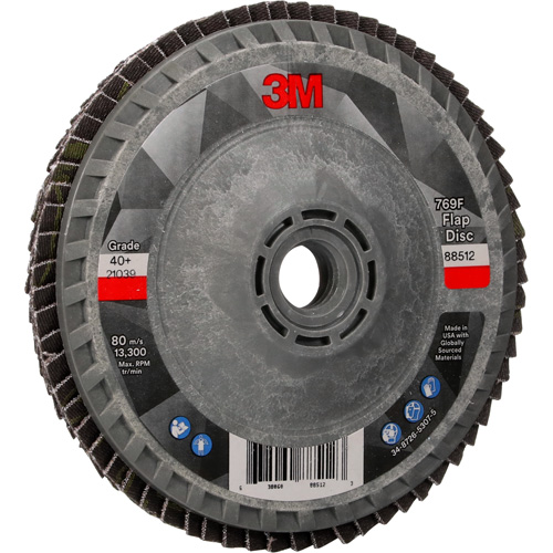 769F Quick Change Flap Disc, 4-1/2" x 5/8"-11, Type 27, 40+ Grit, Ceramic Oxymax Inc