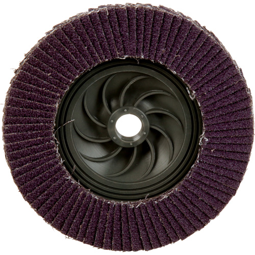 Disque &agrave; lamelles &agrave; changement rapide 769F, 5" x 5/8"-11, Type 27, Grain 40+, C&eacute;ramique Oxymax Inc