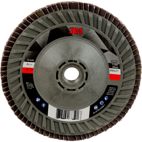 Disque &agrave; lamelles &agrave; changement rapide 769F, 5" x 5/8"-11, Type 29, Grain 40+, C&eacute;ramique Oxymax Inc